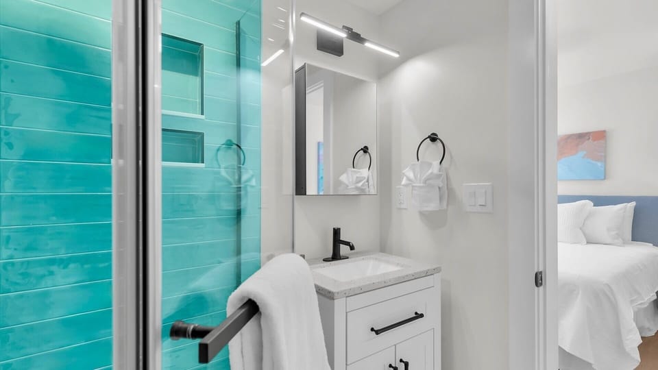 A functional vanity makes getting ready a breeze...