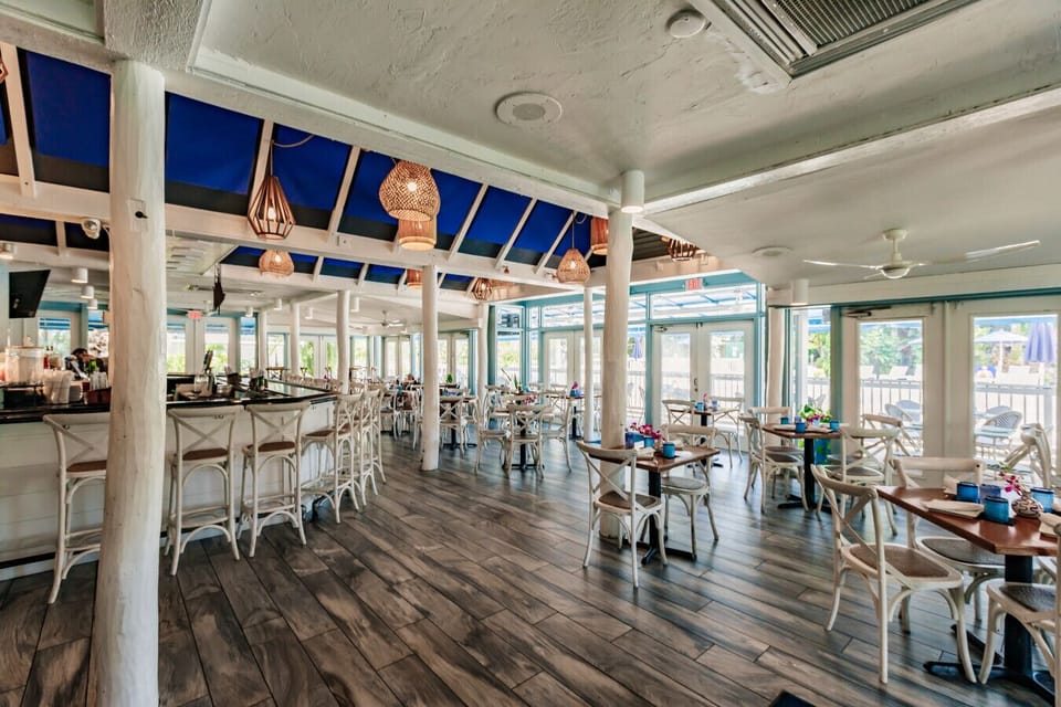 Hogfish Harry`s is very local and has a fun aesthetic.