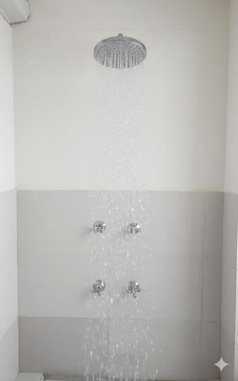 Bathtub, free toiletries, hair dryer, towels