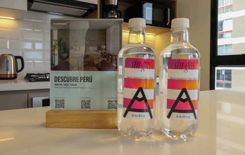 Complimentary bottled water for guests