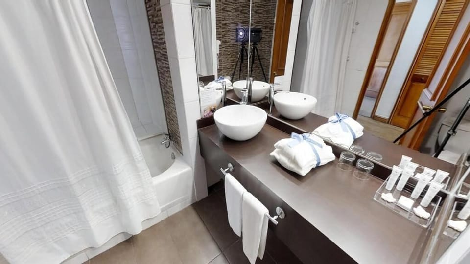 Executive Suite | Bathroom | Shower, free toiletries, hair dryer, towels