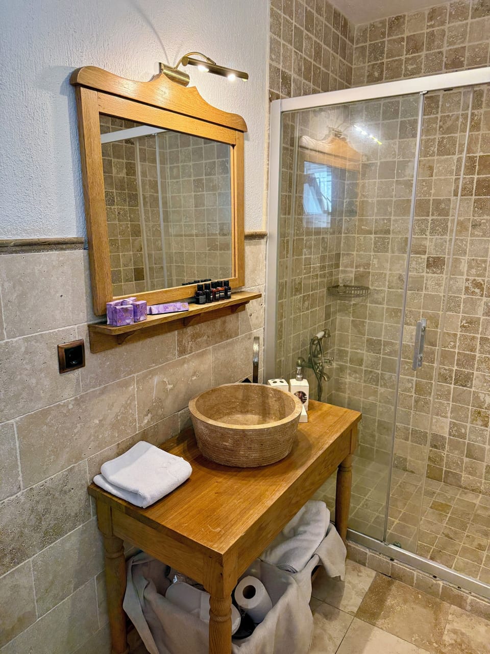 Free toiletries, hair dryer, slippers, towels