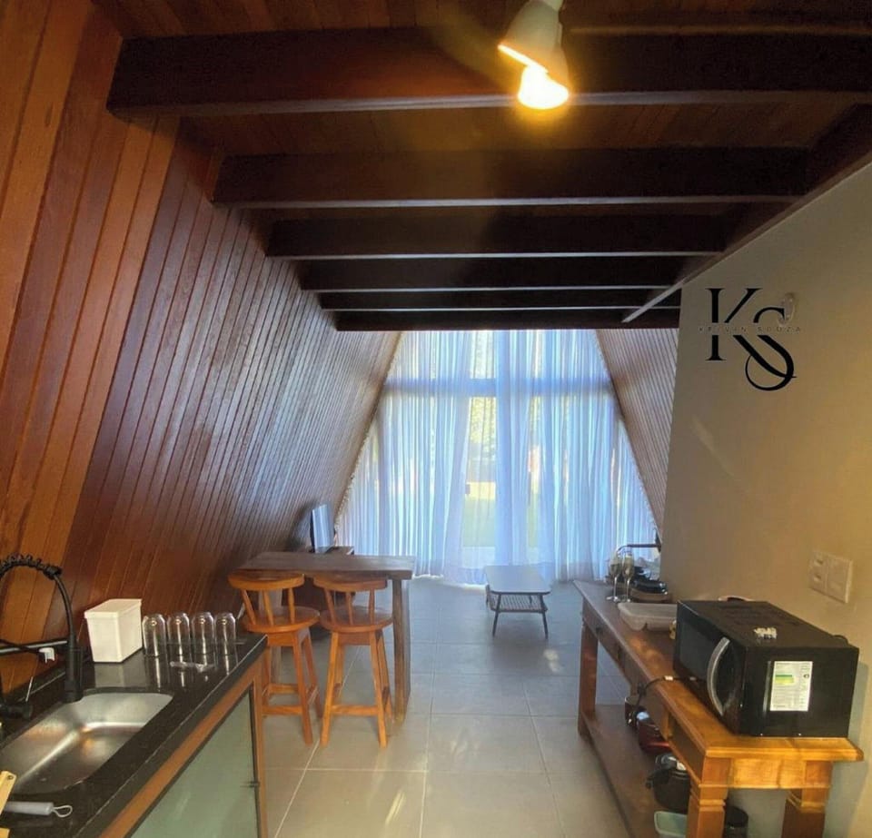Romantic Chalet, Pool Access, Mountain View | Private kitchen | Fridge, microwave, cookware/dishes/utensils