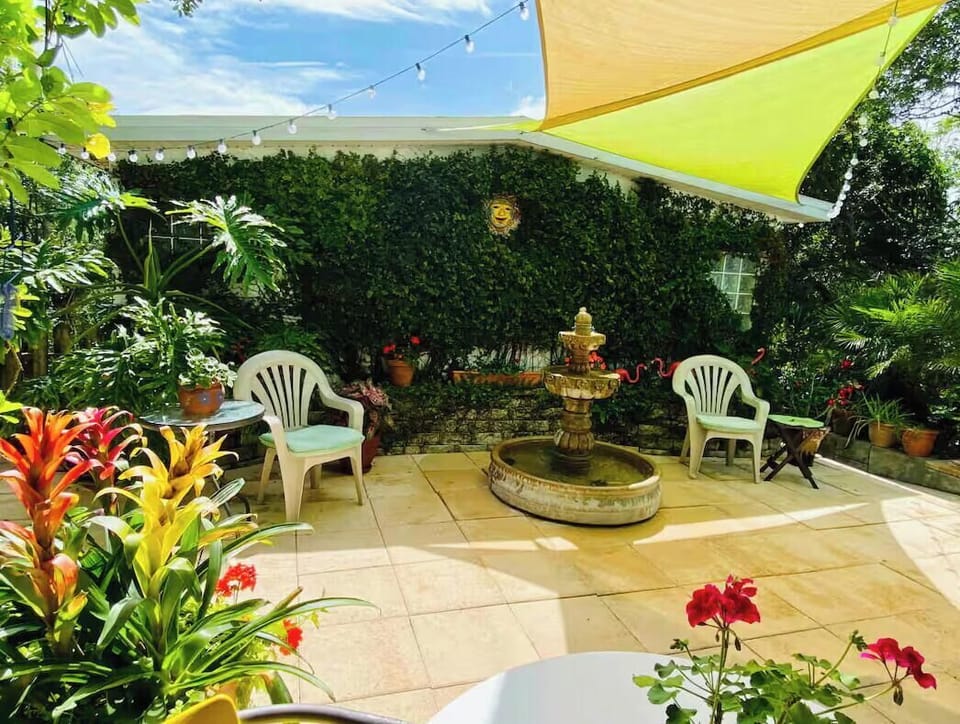 Private backyard patio