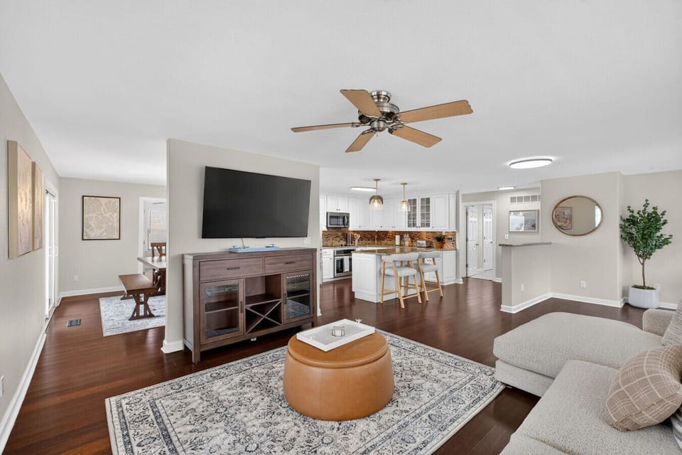 The heart of the home where guests gather, relax, and make memories.