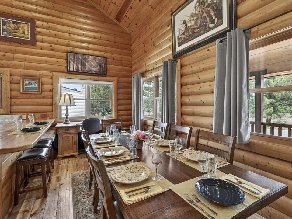 Dining Area | Large Dining Table & Breakfast Bar Seating | Workspace Nook