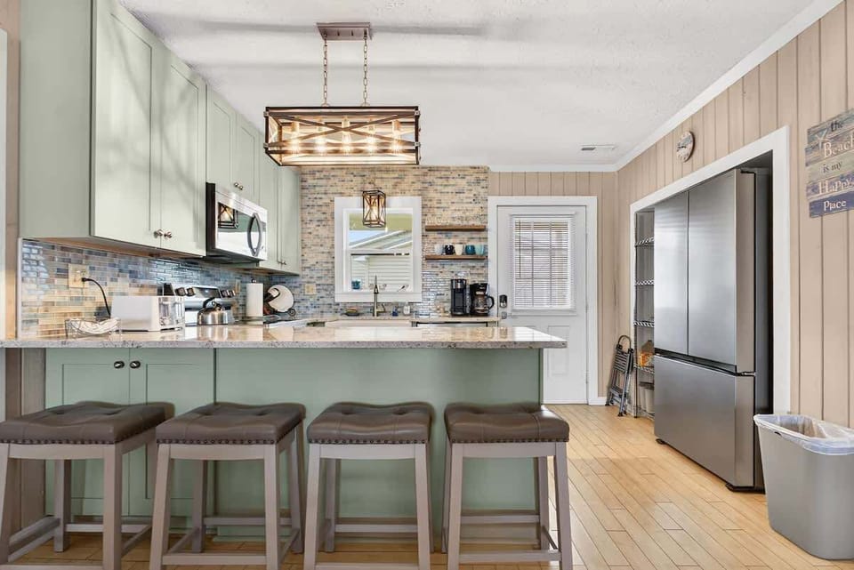 Kitchen island with bar seating for casual dining