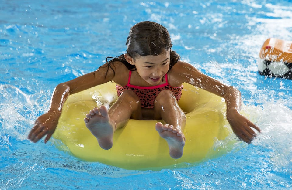 Indoor pool, outdoor pool, sun loungers