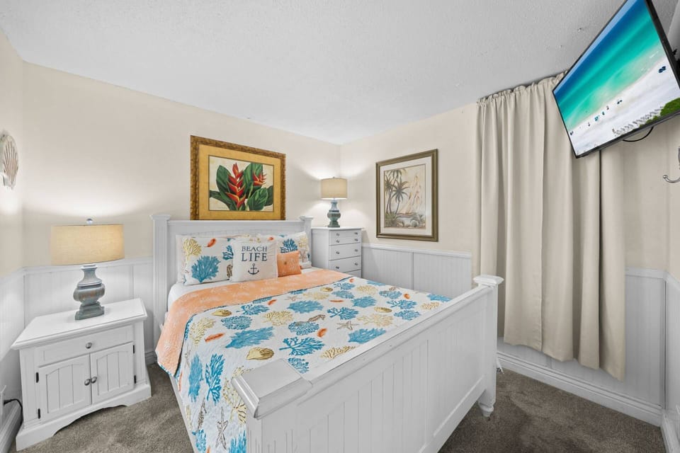 Coastal chic at its finest. Relax in a space designed for comfort.