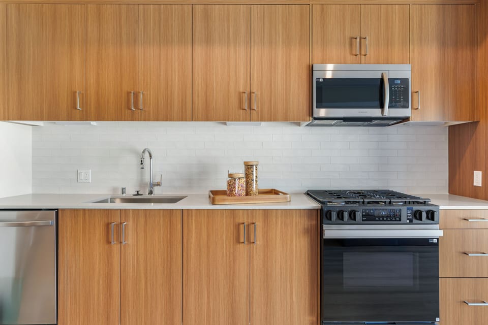 Gourmet kitchen featuring high-end appliances.