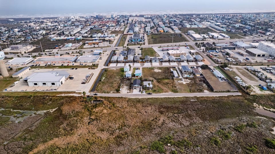 Aerial view of the neighborhood. 
