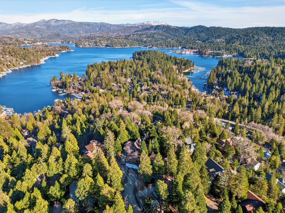 Aerial view of the neighborhood. 