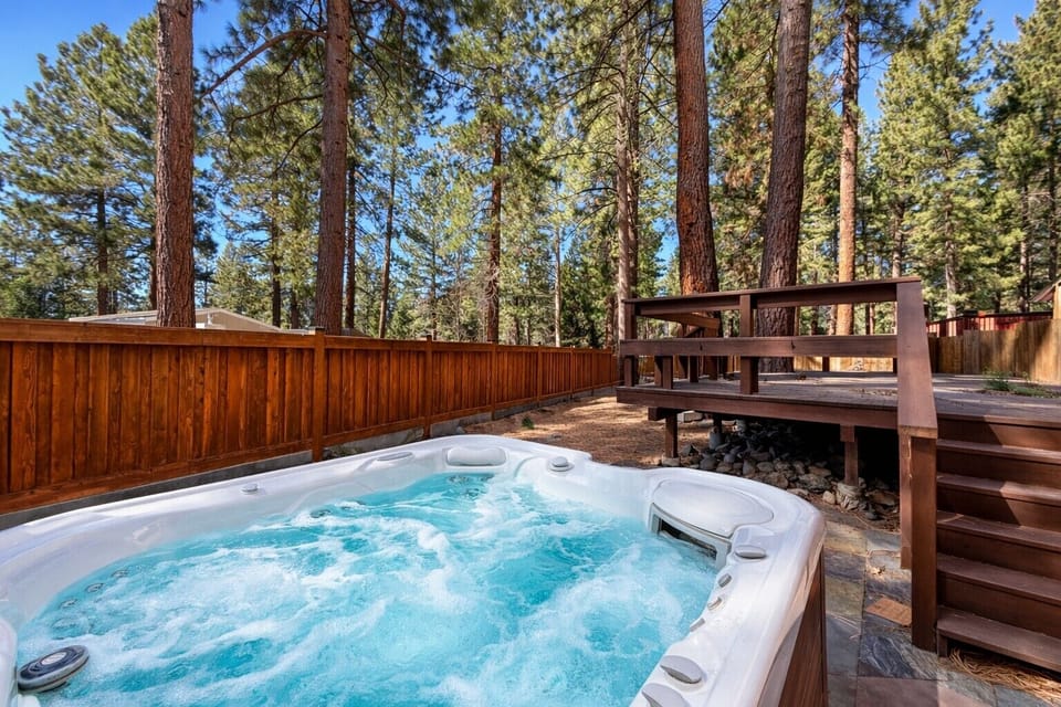 relaxing hot tub