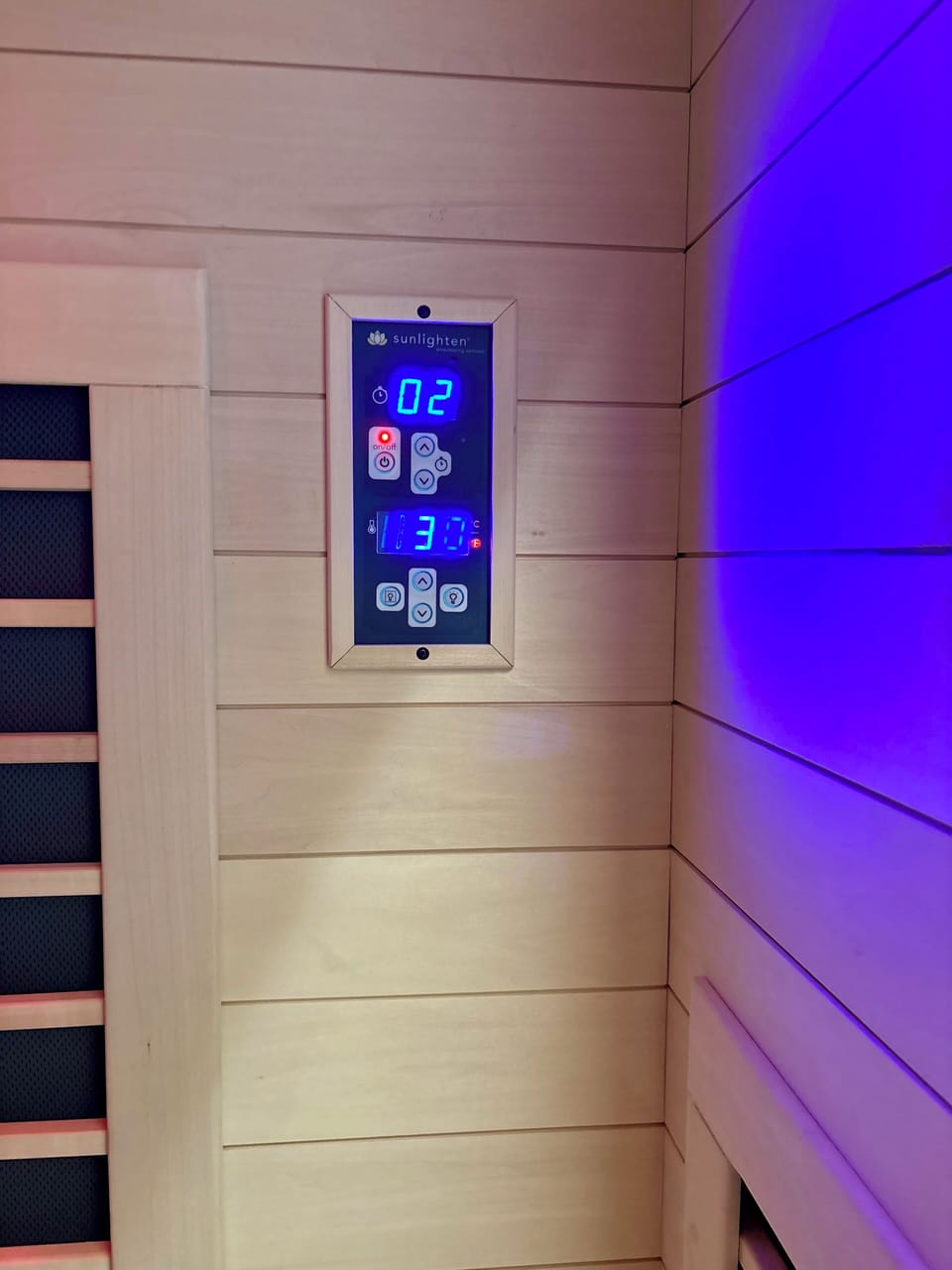controls for the Sauna
