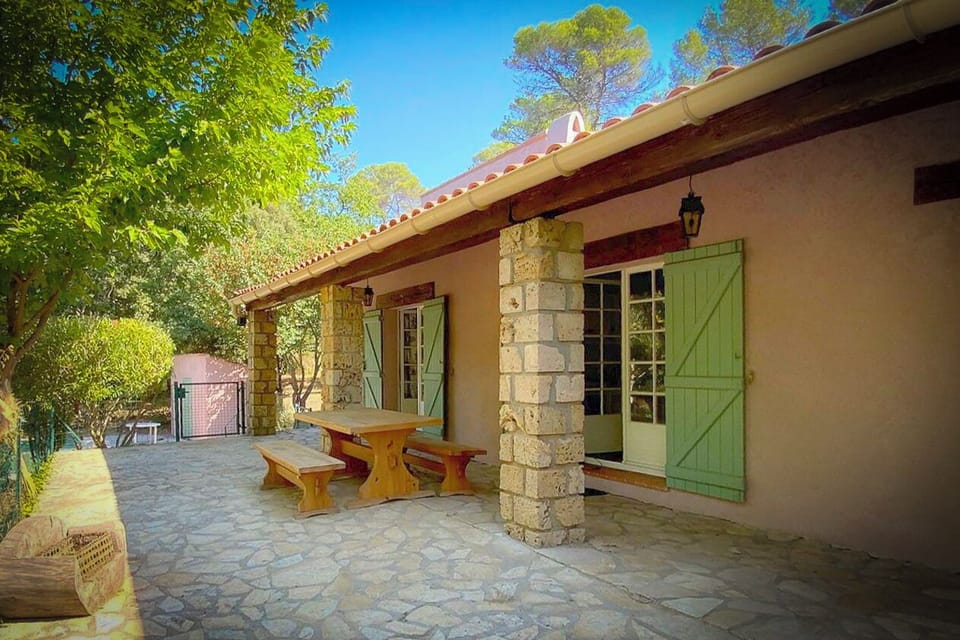 Shaded terrace for dining