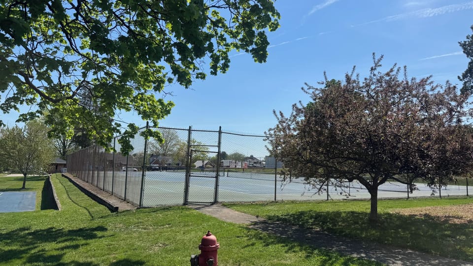 Three blocks from Manavon St Park!  Four Pickle Ball courts, basketball & playgr