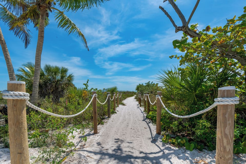 Rustic walk ways to the beach