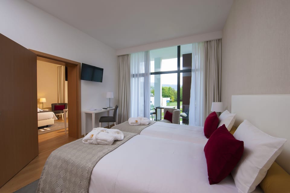Twin Room | Minibar, in-room safe, desk, blackout drapes