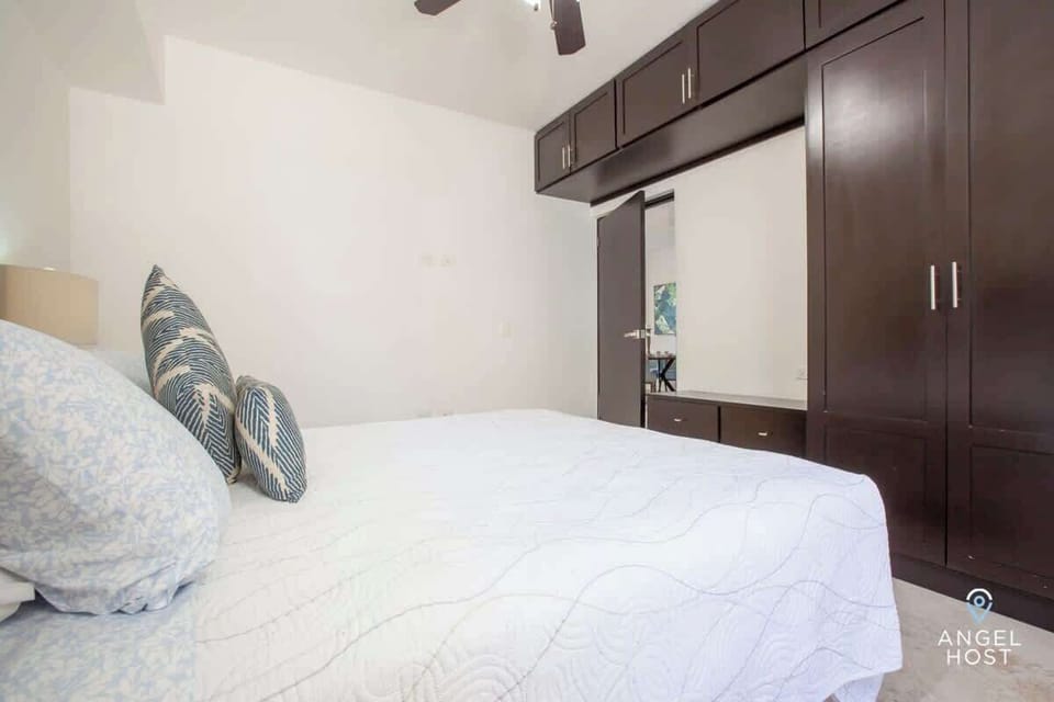 The bedroom has sufficient closet space for all your belongings