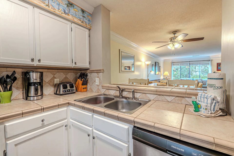 Functional kitchen perfect for vacation cooking.