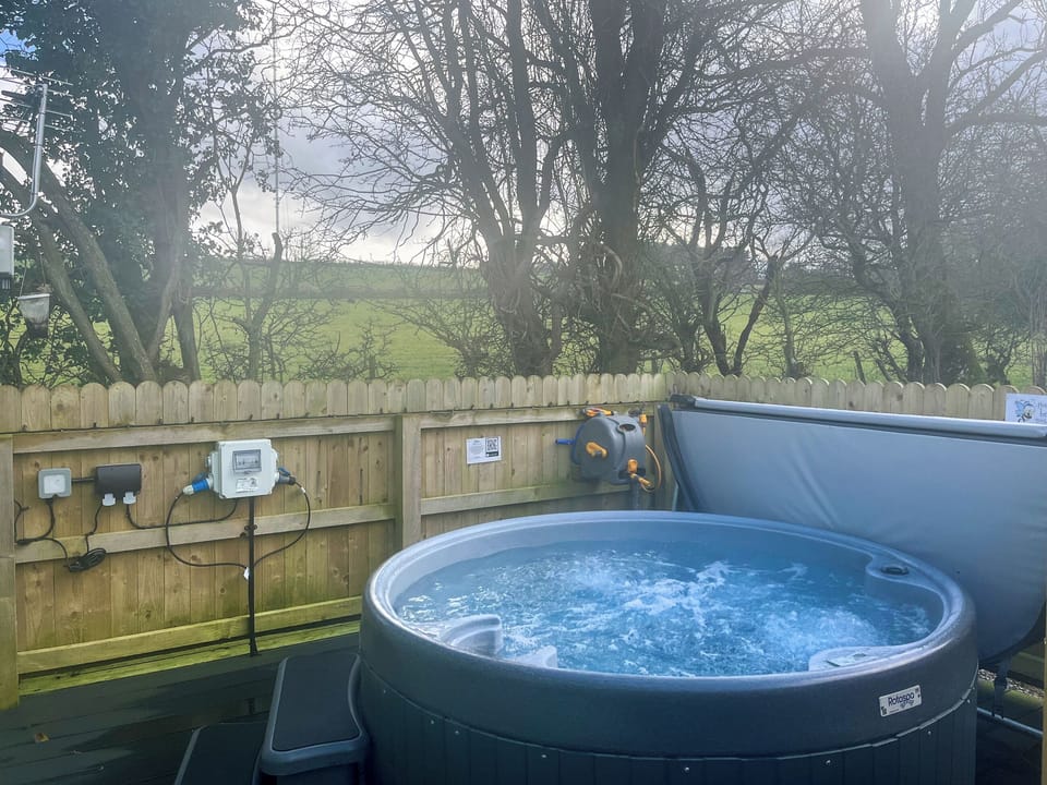 Hot tub | Bluebell Lodge - Wallace Lane Farm Cottages, Wigton