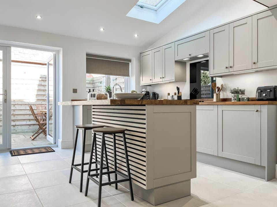 Kitchen With Breakfast Island | Lotus Cottage, Hoscar, Ormskirk, near Southport