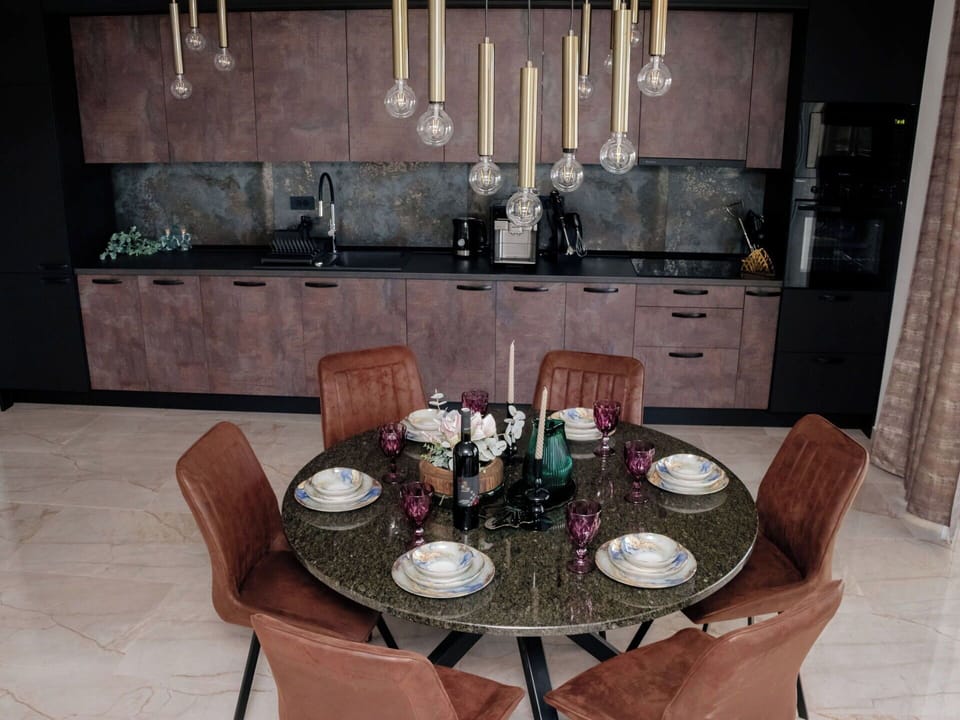Furniture, Wood, Interior Design, Flooring, Kitchen & Dining Room Table, Kitchen, Floor, Dining Room, Table, Chair