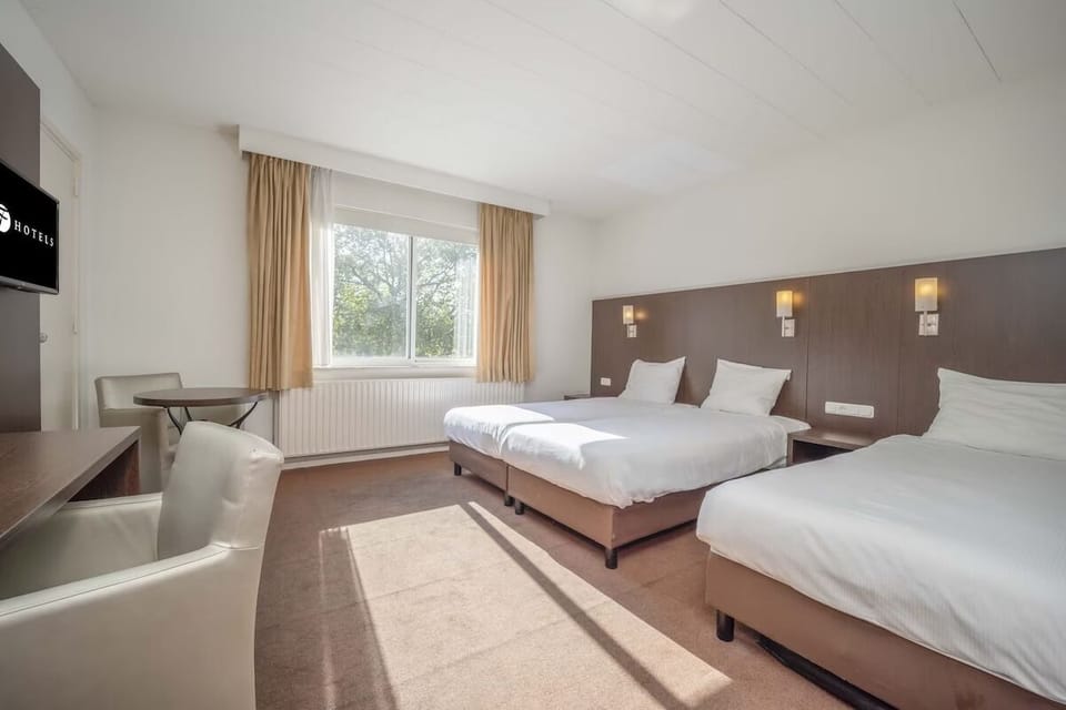 Settle in after adventures with bright, spacious twin beds.