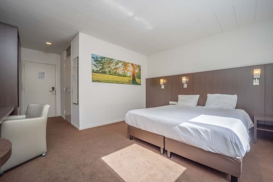 Stretch out with extra space and calm, warm lighting.