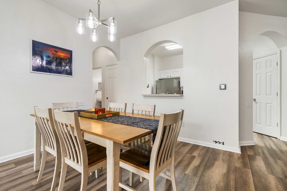 Open dining space connected to living area