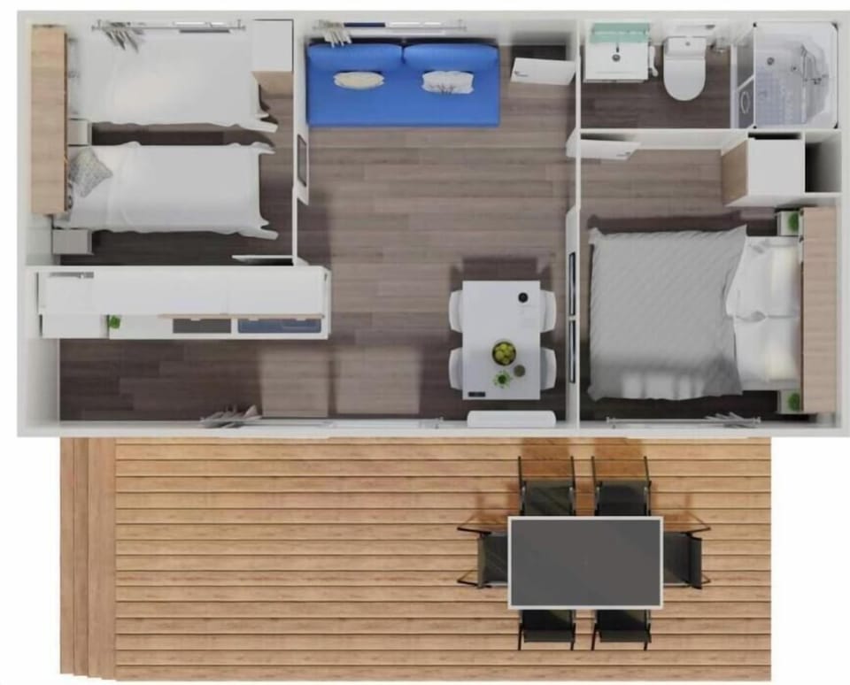 Mobile Home, Garden View | Floor plan