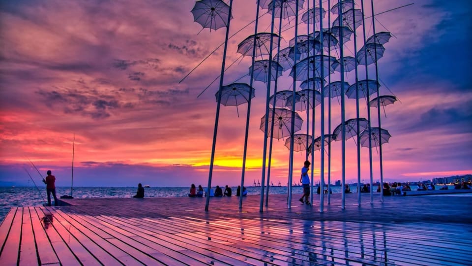 Golden Hour at Thessaloniki’s Waterfront Promenade