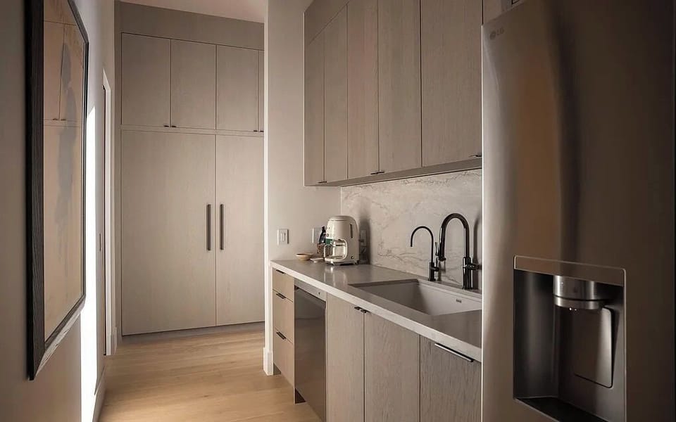 Chef's kitchen with high-end appliances