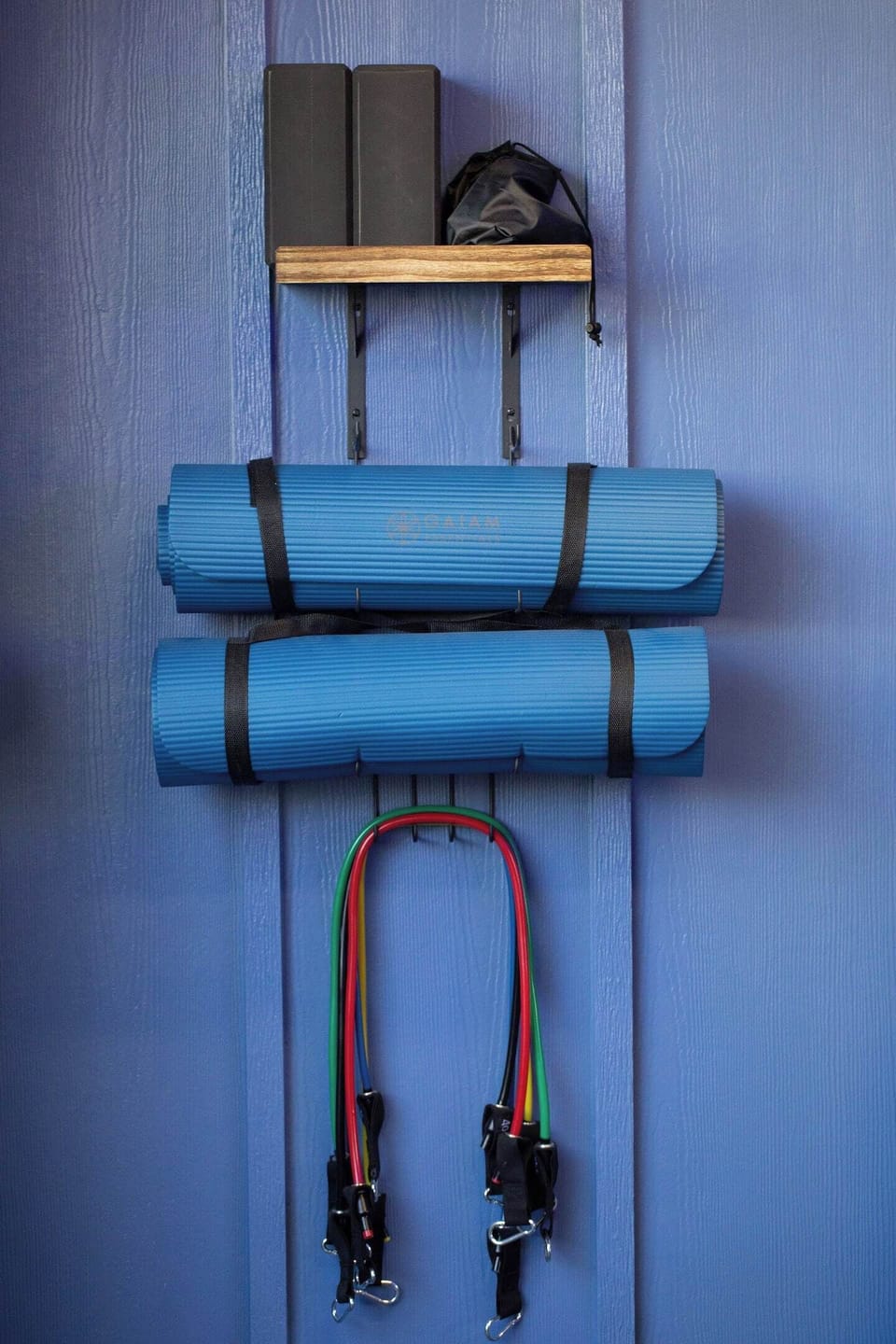Wellness details matter — yoga mats, resistance bands, and space to move at Groove & Glam Retreat.