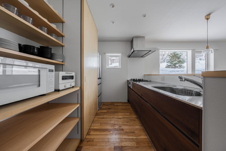 Apartment | Private kitchen | Fridge, microwave, stovetop, rice cooker