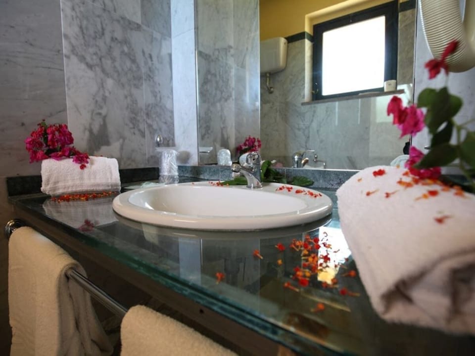 Shower, bidet, towels