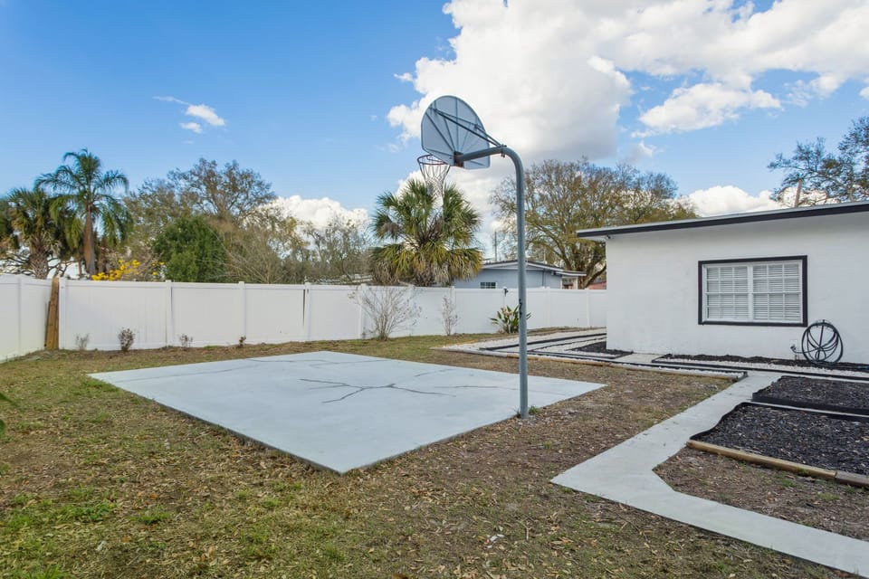Half basketball court - enjoy a game and get some exercise!