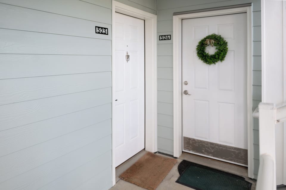 Private entry with easy access to the unit, making check-in simple and convenient.
