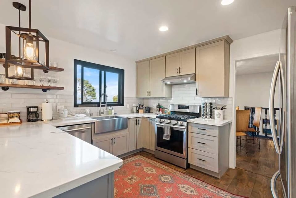 Stylish kitchen blending functionality and design