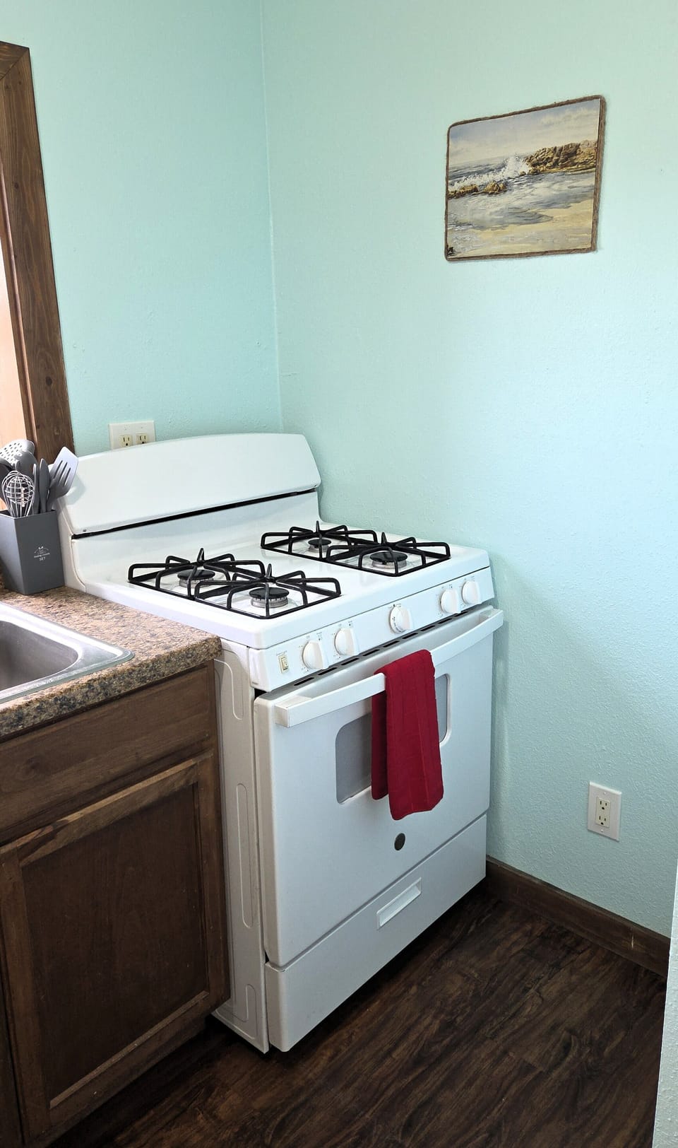 Basic cookware and kitchenware are provided