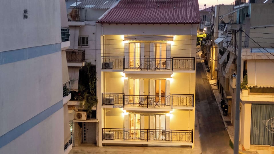 Evening Exterior View of the Building in Central Kalamata