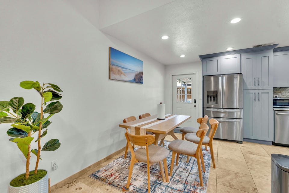 Stylish dining area for memorable meals with family &friends, steps from kitchen