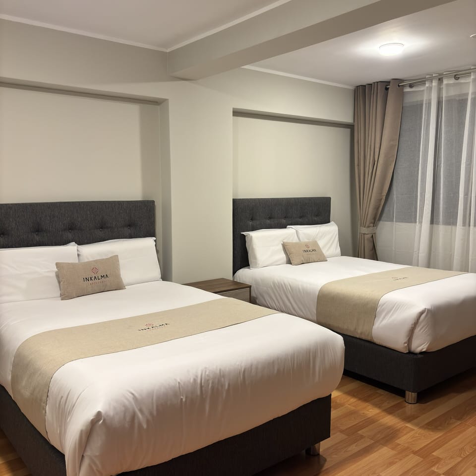 Family Double Room | Laptop workspace, blackout drapes, free WiFi, bed sheets