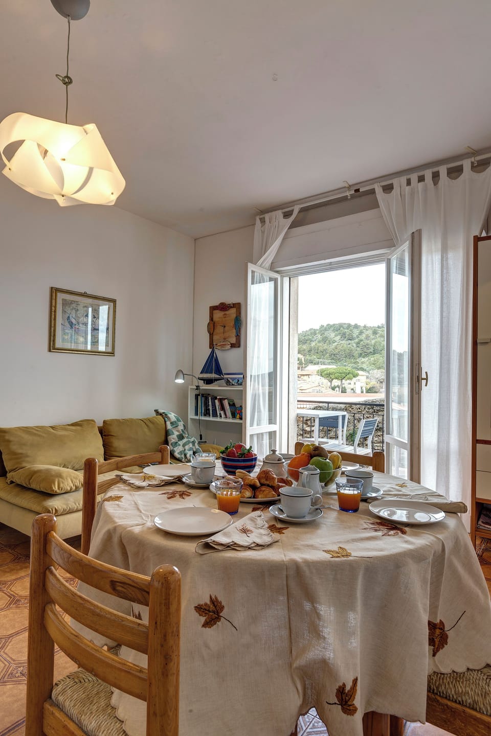 Apartment | Living area | 30-inch flat-screen TV with digital channels