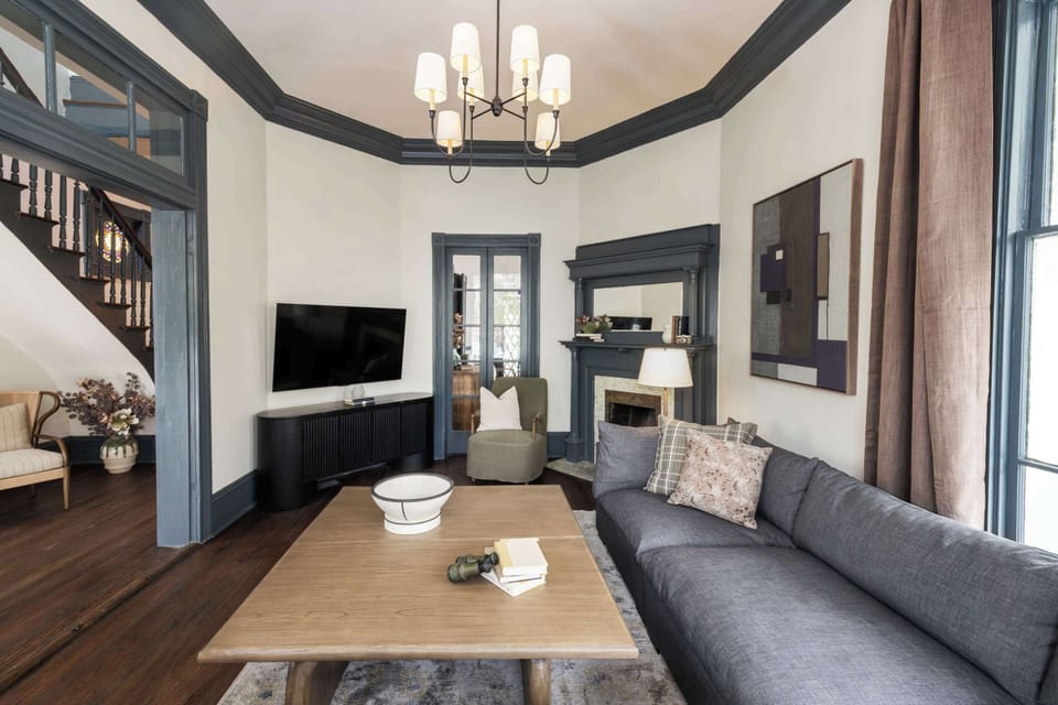 Open Concept Living Room | XL Flat Screen TV | First Floor