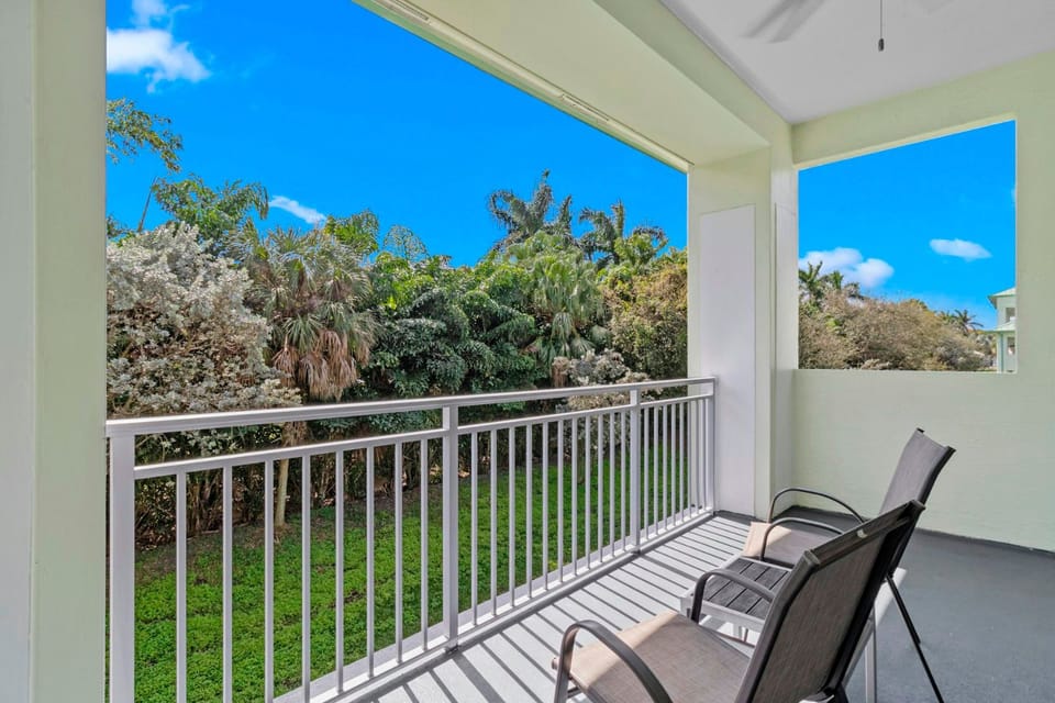 Private outdoor space with comfortable seating and scenic views.
