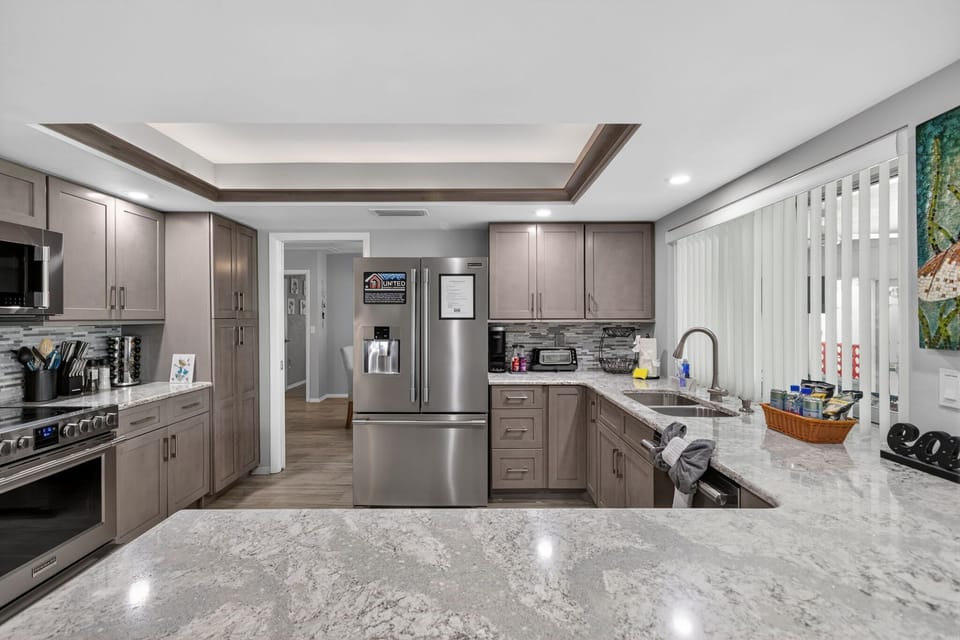 Kitchen has every appliance 