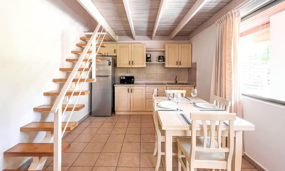 Superior Villa, 2 Bedrooms | Private kitchen | Full-size fridge, microwave, espresso maker, toaster