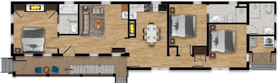 Floor plan of the rental