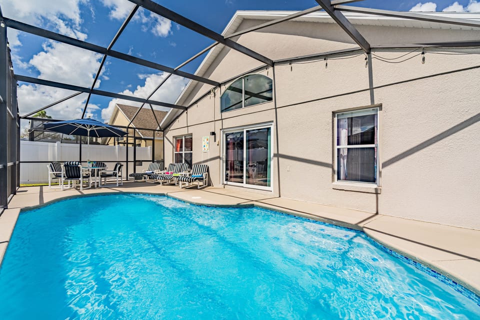 Relax poolside with loungers, shaded dining, and complimentary BBQ grill.